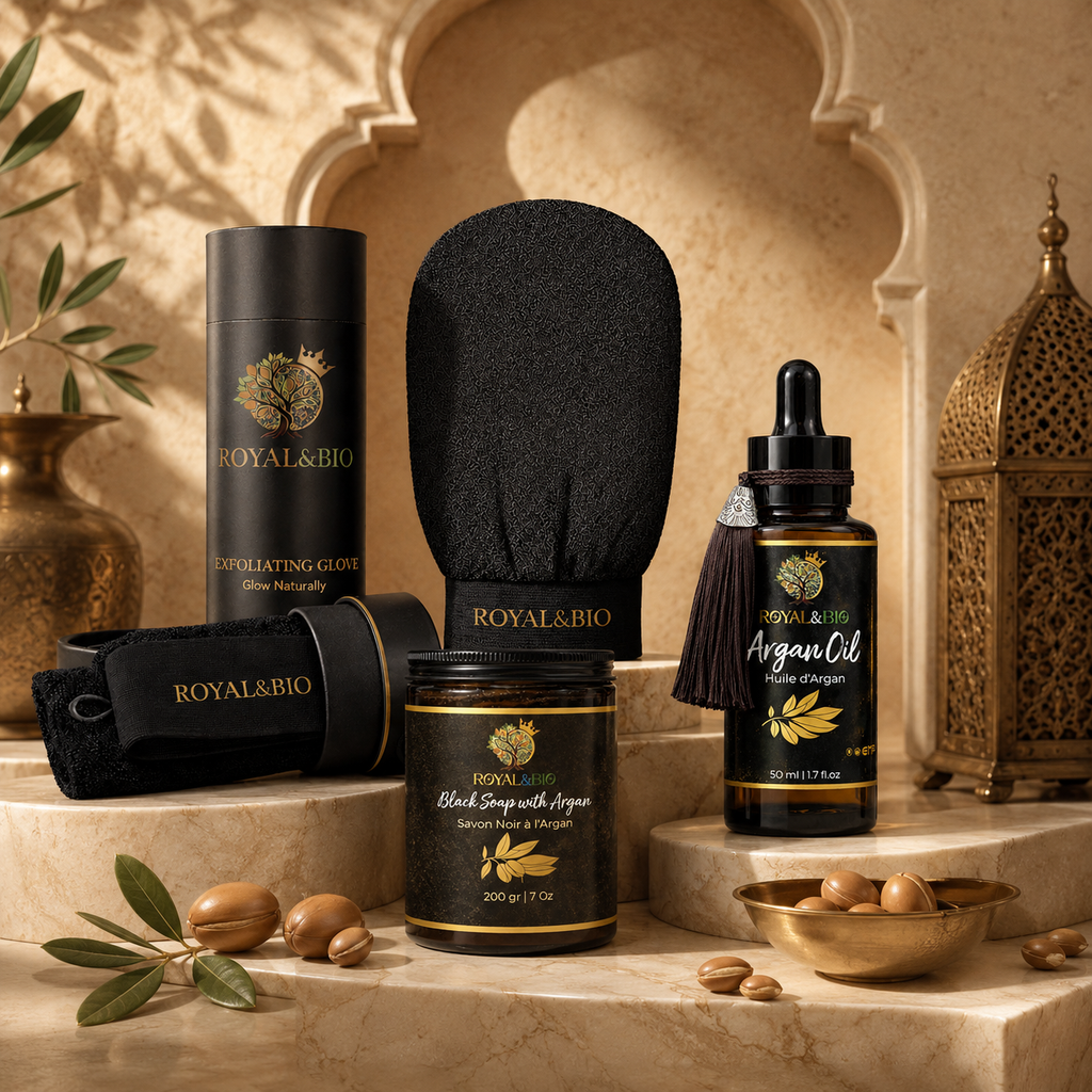 Hammam à l'Or liquide | Rituel Signature à l'Argan — ROYAL&BIO