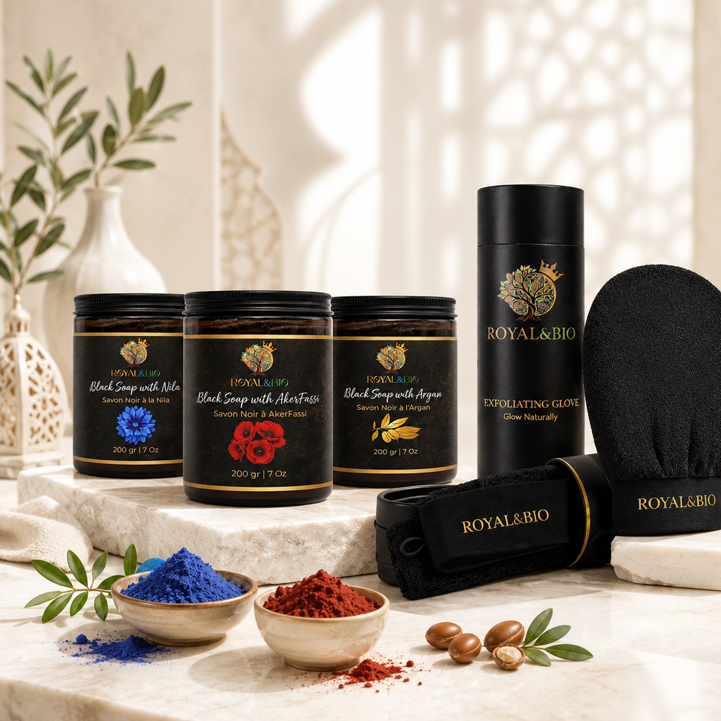 Rituel Hammam Royal | Ensemble Nettoyage & Gommage Marocain — ROYAL&BIO