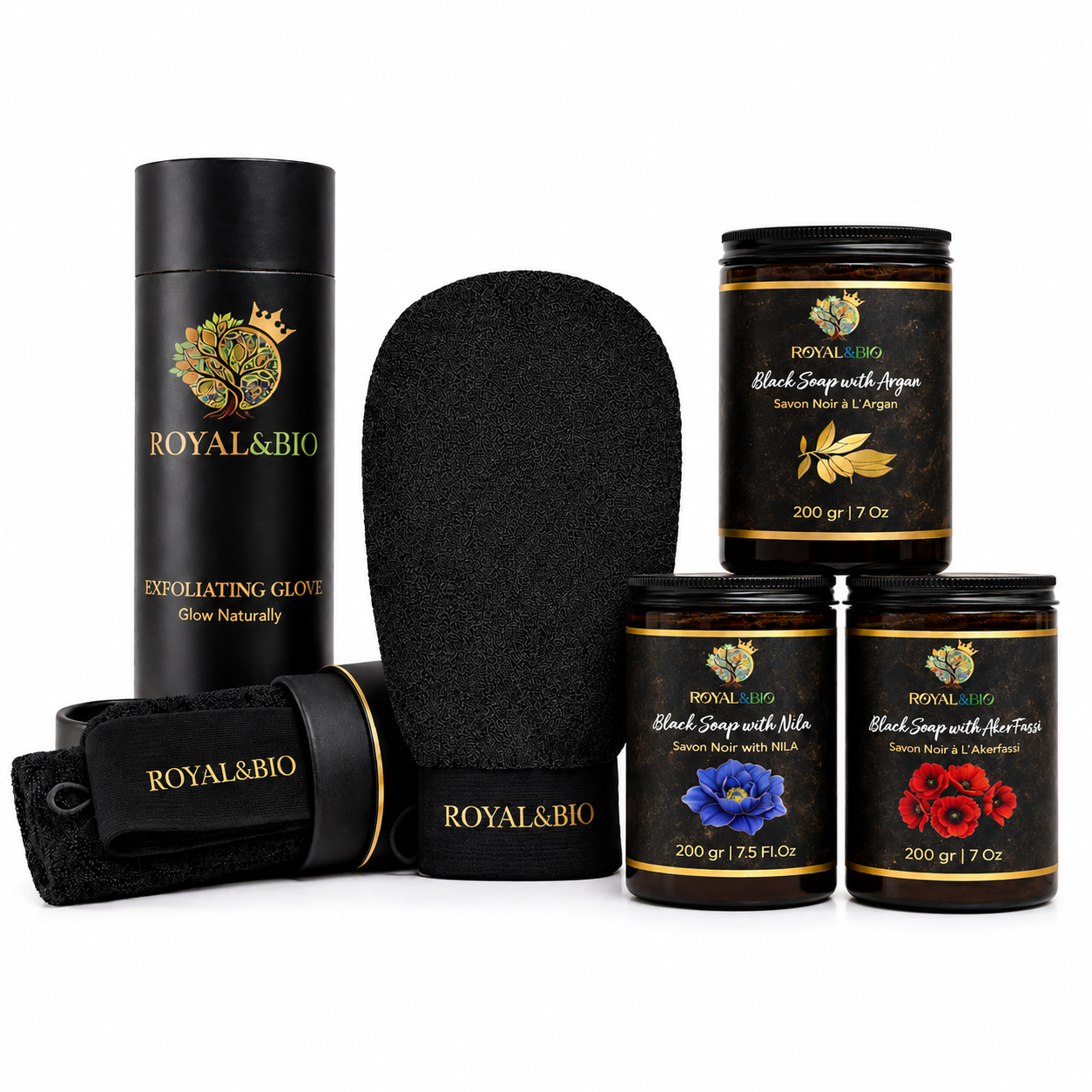 Rituel Hammam Royal | Ensemble Nettoyage & Gommage Marocain — ROYAL&BIO