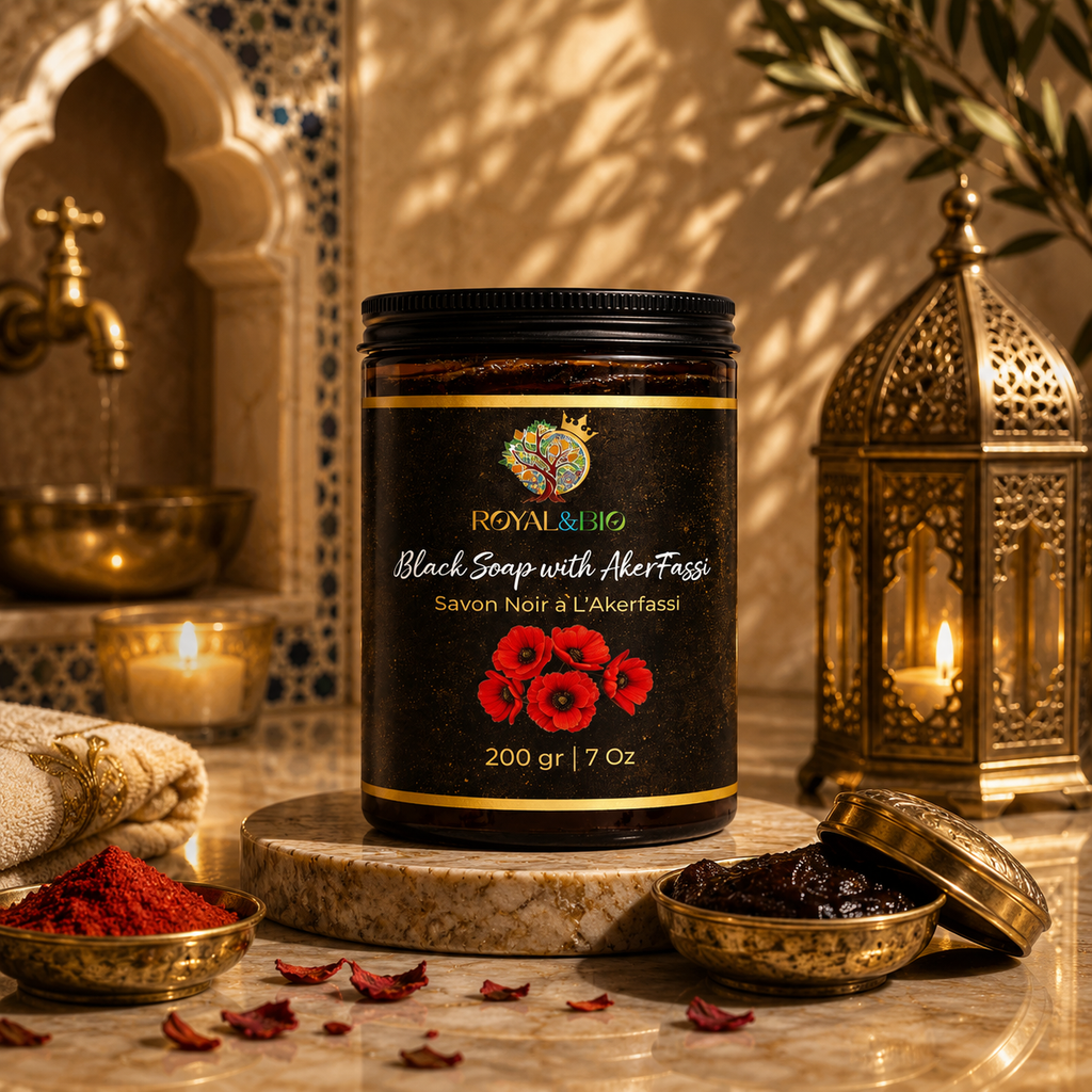 Royal Hammam | Savon noir marocain à l'Aker Fassi — ROYAL&BIO