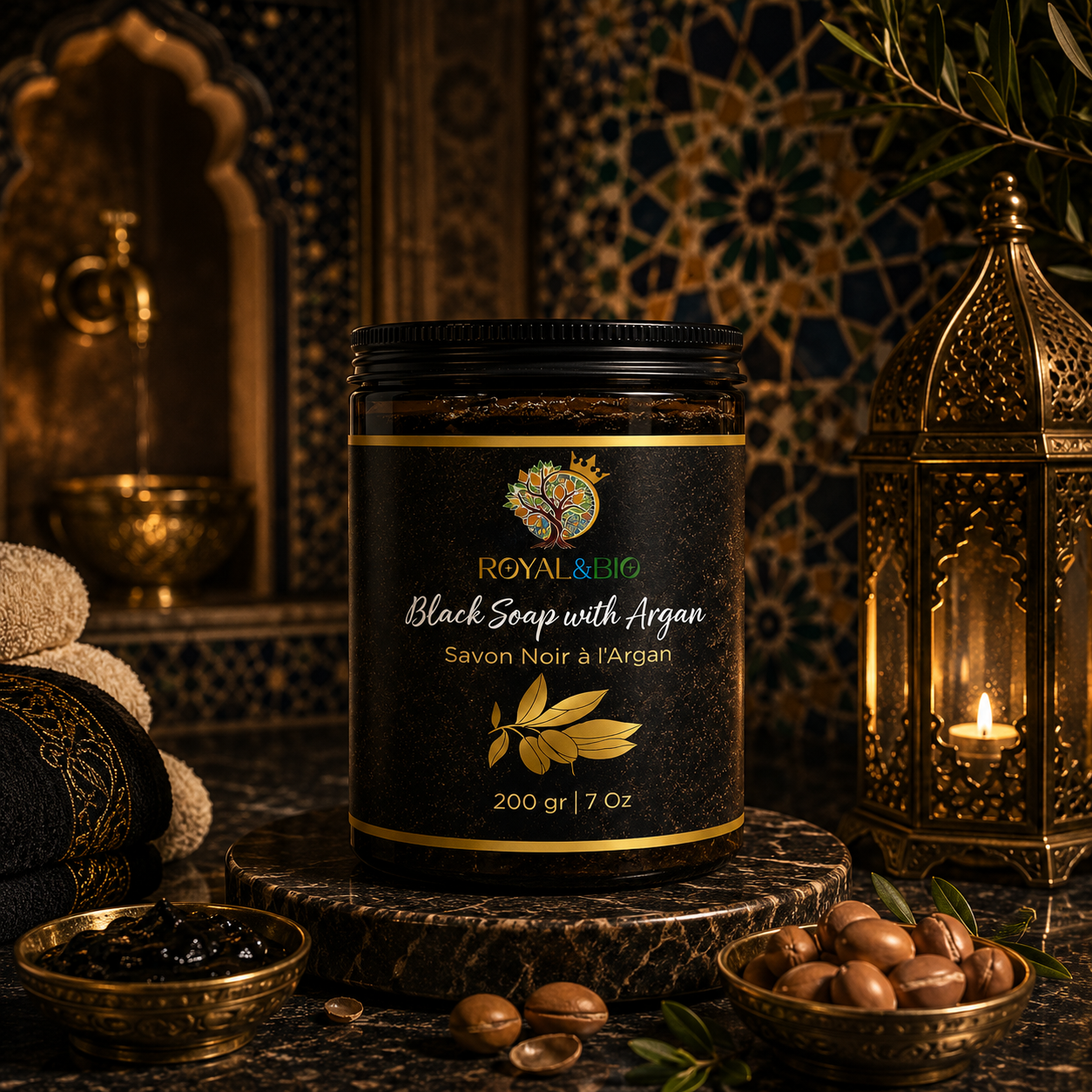 Royal Hammam | Savon noir marocain à l'Argan — ROYAL&BIO