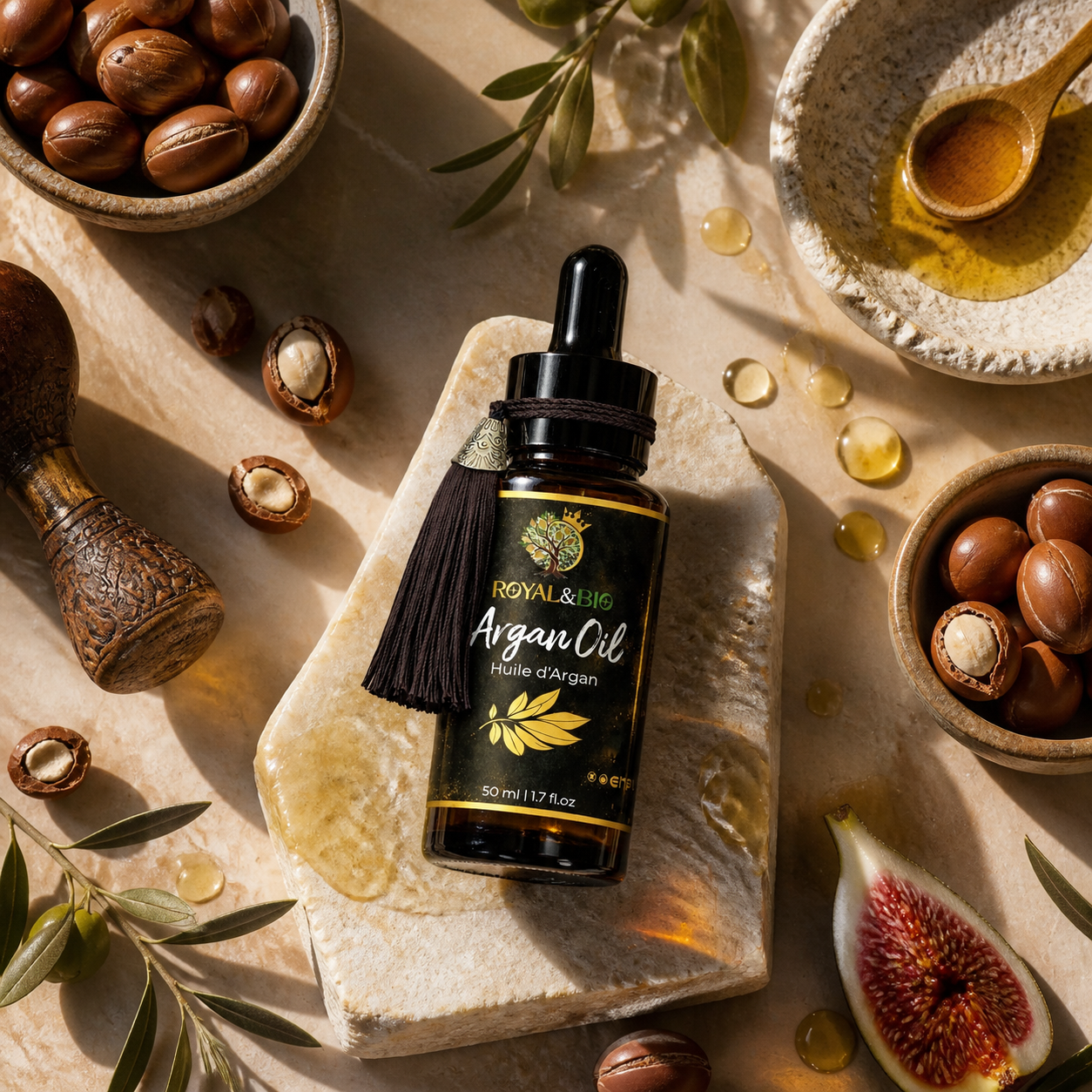 Or liquide marocain | Huile d'Argan Bio — ROYAL&BIO